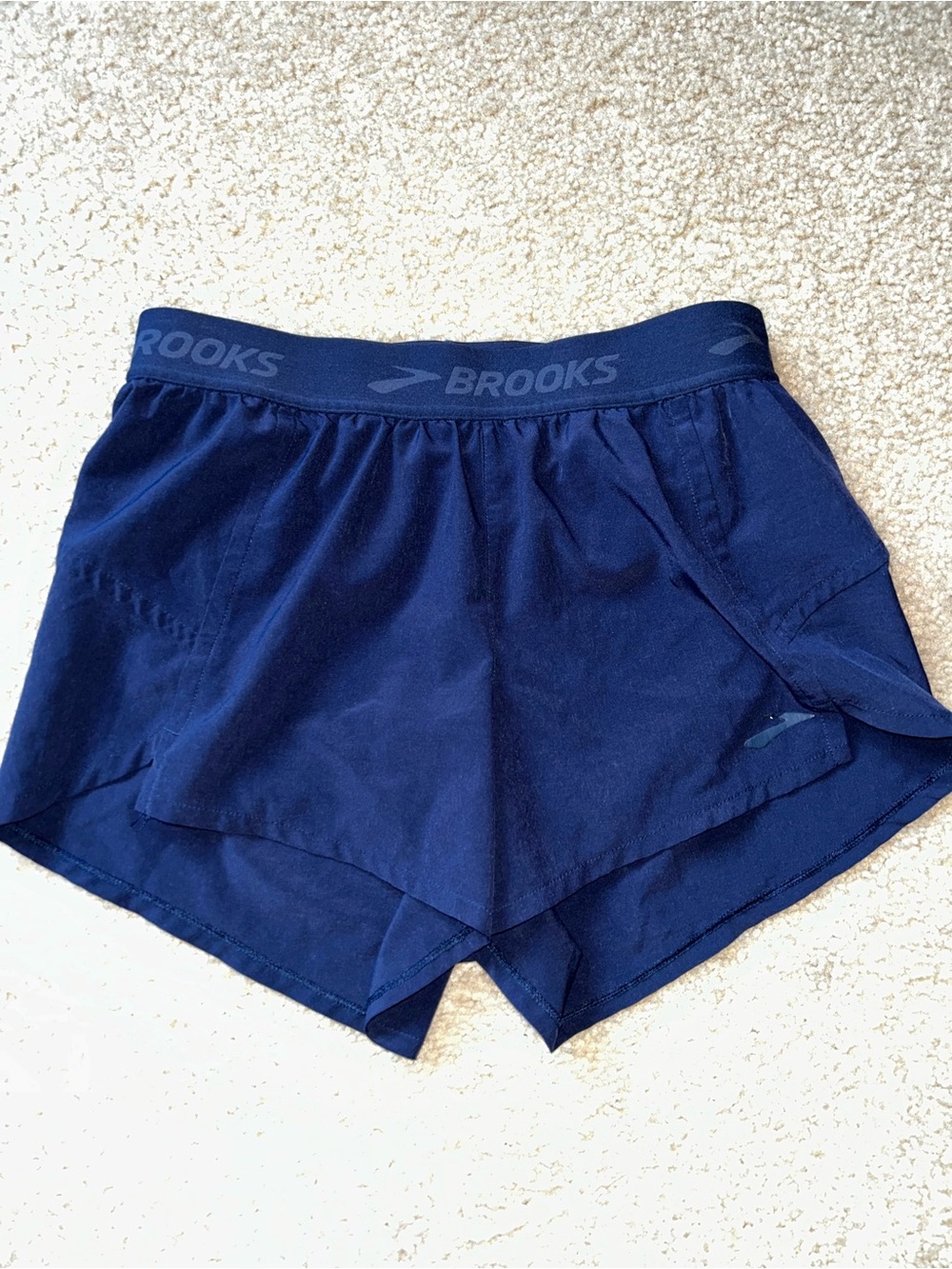 Brooks Women's Deep Blue Layered Athletic Shorts